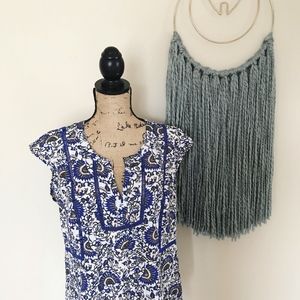 ◦ DANIEL RAINN ◦ Blue floral sleeveless blouse